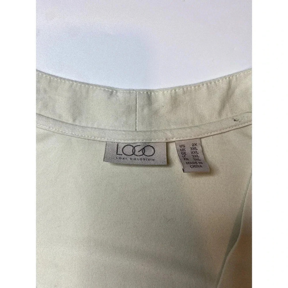 LOGO by Lori Goldstein Rayon 230 Cardigan with Printed Trim Women’s 2X - Picture 3 of 9